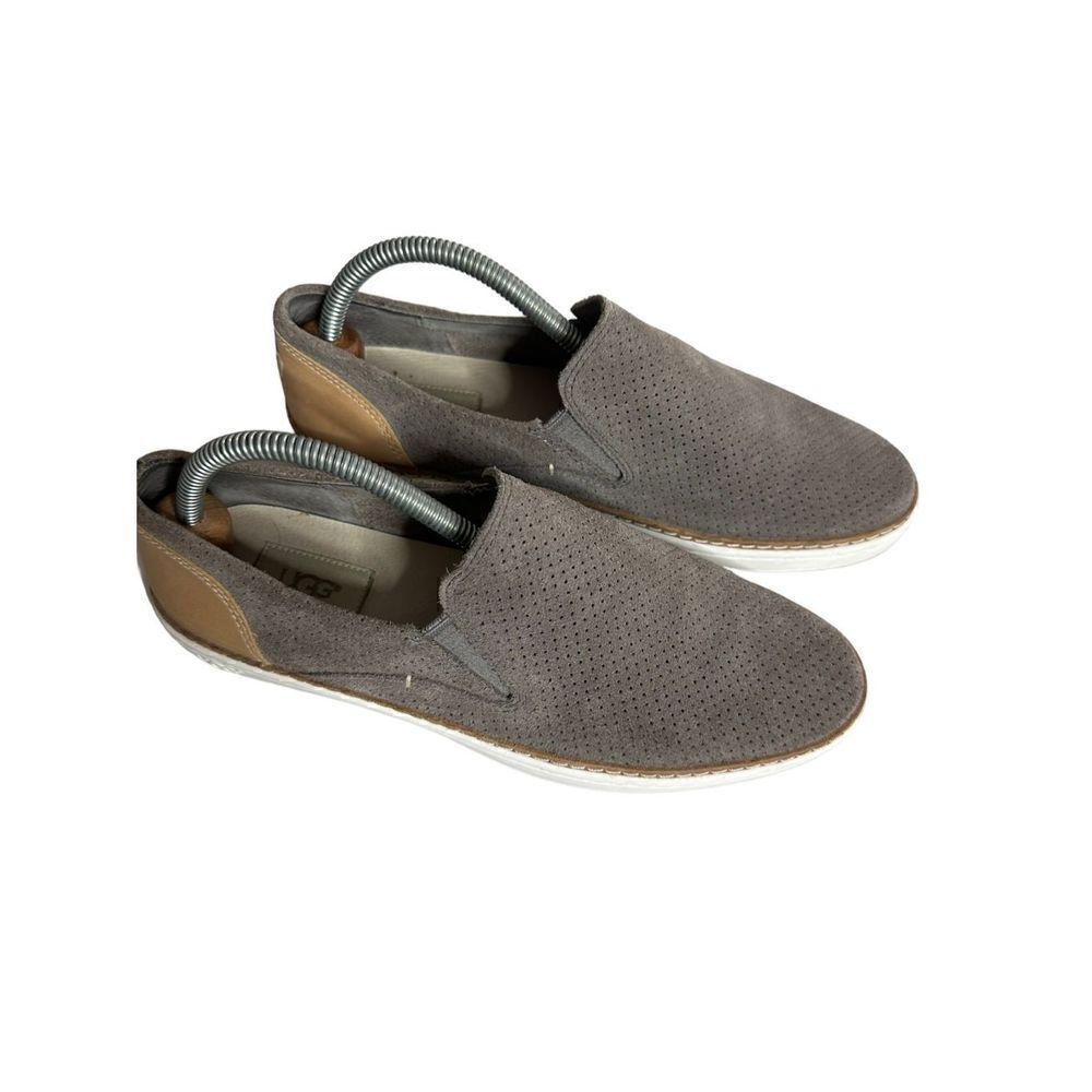 UGG Women's S/N 1018375 Adley Perf Slip-on Loafer Flats Gray & Tan Size 8